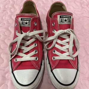 Converse All Star Low Top Bright Pink Shoes Women's Size 7